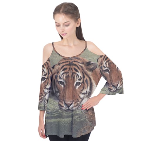 Swimming Tiger Flutter Tees by ExtraGoodSauce