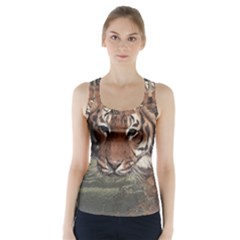 Swimming Tiger Racer Back Sports Top by ExtraGoodSauce