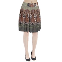 Swimming Tiger Pleated Skirt by ExtraGoodSauce