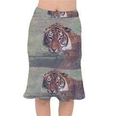 Swimming Tiger Short Mermaid Skirt by ExtraGoodSauce