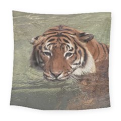 Swimming Tiger Square Tapestry (large) by ExtraGoodSauce