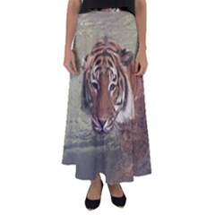 Swimming Tiger Flared Maxi Skirt by ExtraGoodSauce