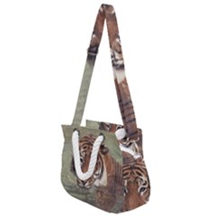 Swimming Tiger Rope Handles Shoulder Strap Bag by ExtraGoodSauce