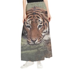 Swimming Tiger Maxi Chiffon Skirt by ExtraGoodSauce