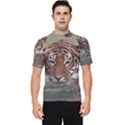 Swimming Tiger Men s Short Sleeve Rash Guard View1