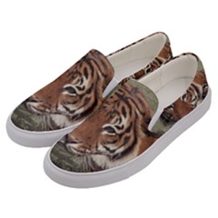 Swimming Tiger Men s Canvas Slip Ons by ExtraGoodSauce