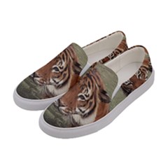 Swimming Tiger Women s Canvas Slip Ons by ExtraGoodSauce