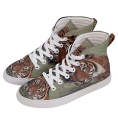 Swimming Tiger Women s Hi-top Skate Sneakers by ExtraGoodSauce