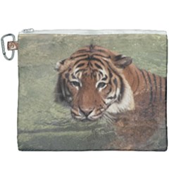 Swimming Tiger Canvas Cosmetic Bag (xxxl) by ExtraGoodSauce