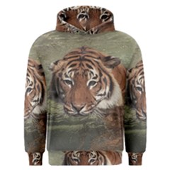 Swimming Tiger Men s Overhead Hoodie by ExtraGoodSauce