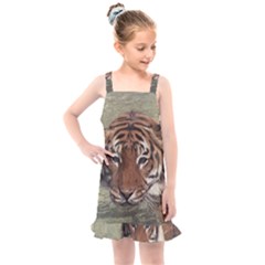 Swimming Tiger Kids  Overall Dress by ExtraGoodSauce