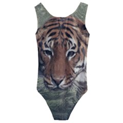 Swimming Tiger Kids  Cut-out Back One Piece Swimsuit by ExtraGoodSauce