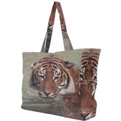 Swimming Tiger Simple Shoulder Bag by ExtraGoodSauce