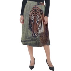 Swimming Tiger Classic Velour Midi Skirt  by ExtraGoodSauce