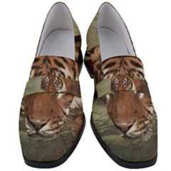 Swimming Tiger Women s Chunky Heel Loafers by ExtraGoodSauce