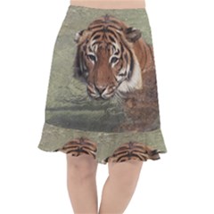 Swimming Tiger Fishtail Chiffon Skirt by ExtraGoodSauce