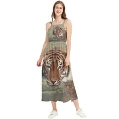 Swimming Tiger Boho Sleeveless Summer Dress by ExtraGoodSauce