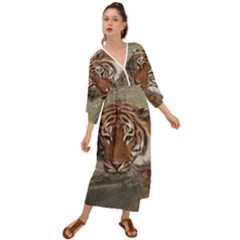 Swimming Tiger Grecian Style  Maxi Dress by ExtraGoodSauce