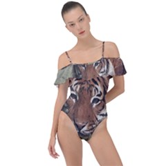 Swimming Tiger Frill Detail One Piece Swimsuit by ExtraGoodSauce