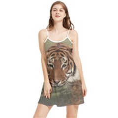 Swimming Tiger Summer Frill Dress by ExtraGoodSauce