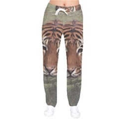 Swimming Tiger Women Velvet Drawstring Pants by ExtraGoodSauce