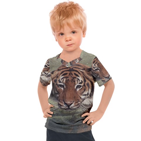 Swimming Tiger Kids  Sports Tee by ExtraGoodSauce