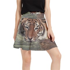 Swimming Tiger Waistband Skirt by ExtraGoodSauce