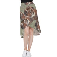 Swimming Tiger Frill Hi Low Chiffon Skirt by ExtraGoodSauce