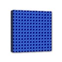 Basket Weave Basket Pattern Blue Mini Canvas 4  x 4  (Stretched) View1