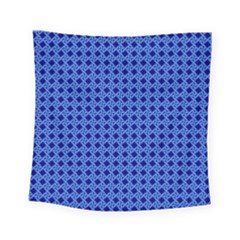 Basket Weave Basket Pattern Blue Square Tapestry (small) by Dutashop