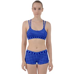 Basket Weave Basket Pattern Blue Perfect Fit Gym Set