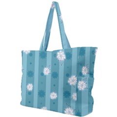 Gardenia Flowers White Blue Simple Shoulder Bag