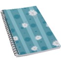 Gardenia Flowers White Blue 5.5  x 8.5  Notebook View1