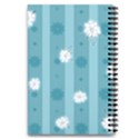 Gardenia Flowers White Blue 5.5  x 8.5  Notebook View4