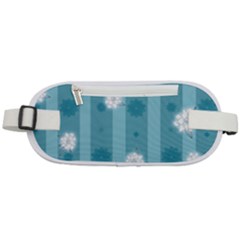 Gardenia Flowers White Blue Rounded Waist Pouch