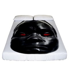 Creepy Black Man Mask Print Fitted Sheet (california King Size)