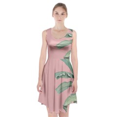 Banana Leaf On Pink Racerback Midi Dress by goljakoff