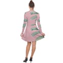 Banana leaf on pink Long Sleeve Panel Dress View2