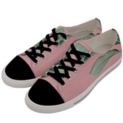 Banana Leaf On Pink Men s Low Top Canvas Sneakers by goljakoff