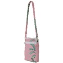 Banana leaf on pink Multi Function Travel Bag View2