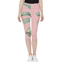 Banana leaf on pink Inside Out Lightweight Velour Capri Leggings  View1