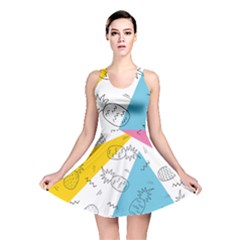 Pineapples Pop Art Reversible Skater Dress by goljakoff