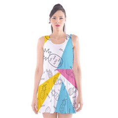 Pineapples Pop Art Scoop Neck Skater Dress by goljakoff