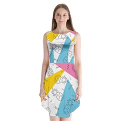 Pineapples Pop Art Sleeveless Chiffon Dress   by goljakoff