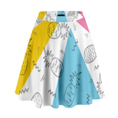 Pineapples Pop Art High Waist Skirt by goljakoff