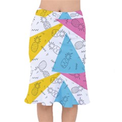 Pineapples Pop Art Short Mermaid Skirt by goljakoff