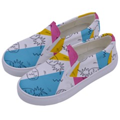 Pineapples Pop Art Kids  Canvas Slip Ons by goljakoff