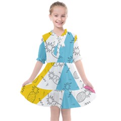 Pineapples Pop Art Kids  All Frills Chiffon Dress by goljakoff