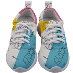 Pineapples Pop Art Kids Athletic Shoes by goljakoff