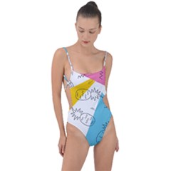 Pineapples Pop Art Tie Strap One Piece Swimsuit by goljakoff